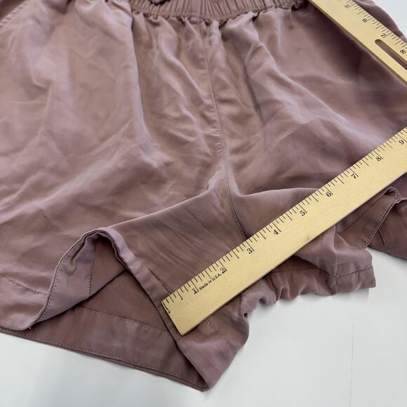 Varley Shorts Womens Medium Mauve Pink Jonas Paperbag EcoCosy Sorona Pull On - Picture 12 of 12